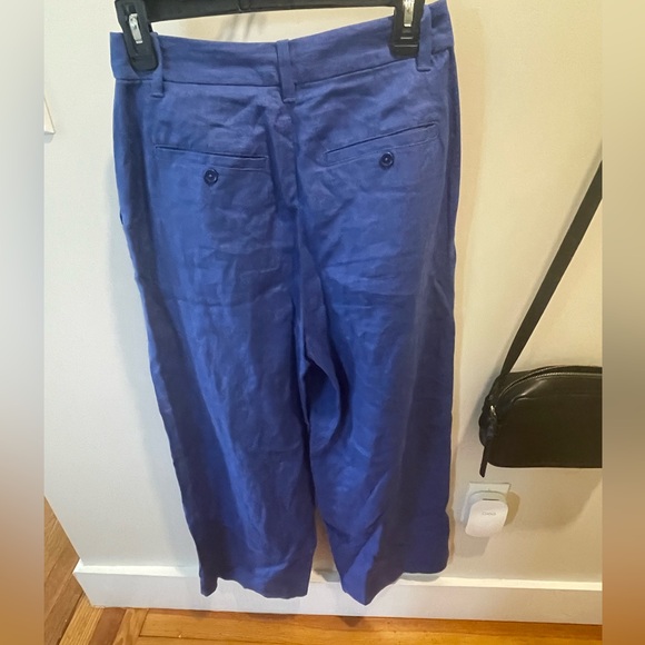 Madewell Harlow Pant in 100% Linen - Blue - Picture 5 of 6